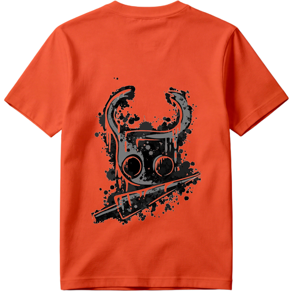 Gas Mask with Horns and Knife - Tee