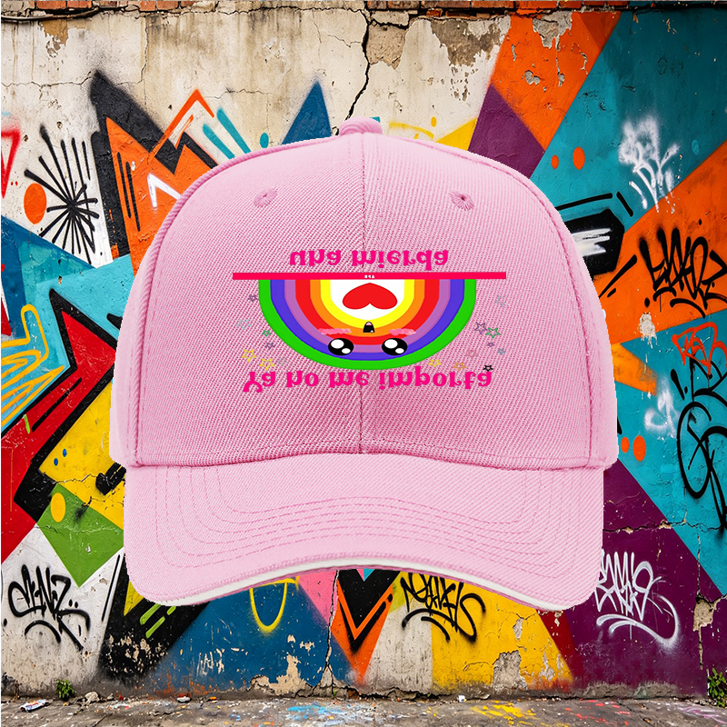 Unisex Classic Sandwich Hat with Rainbow Kawaii Design and 