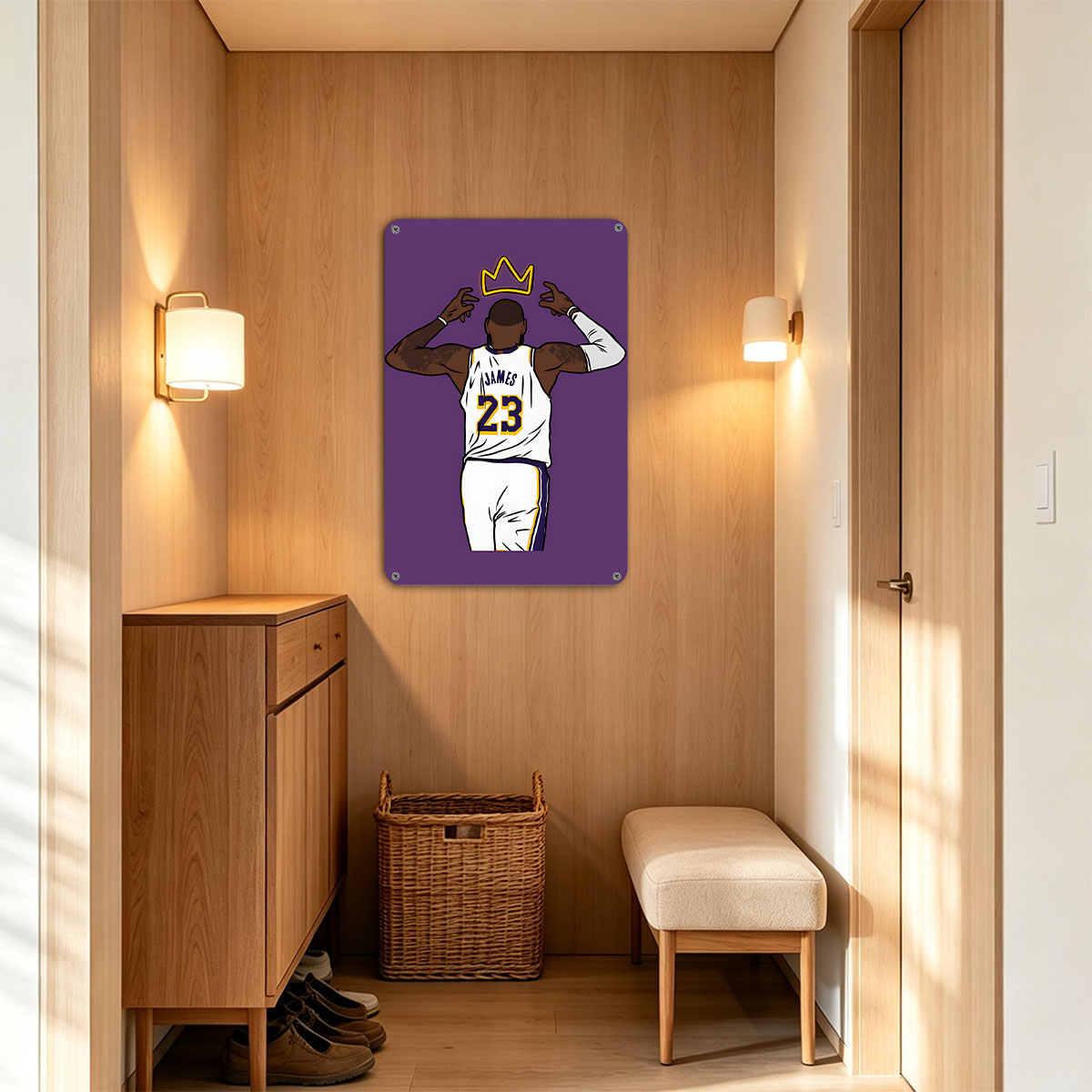 LeBron James #23 Lakers Crowned King - painting