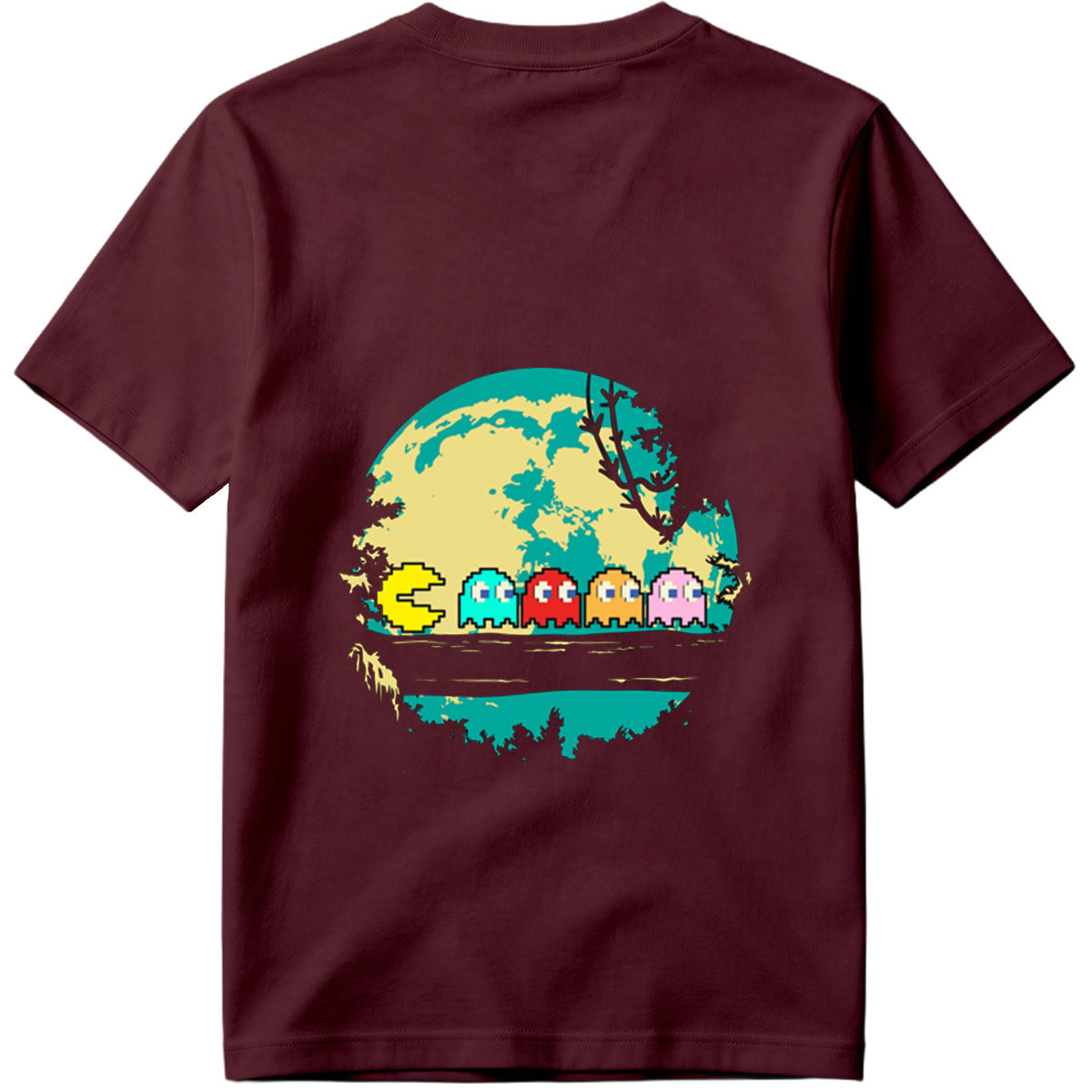 Pac-Man and Ghosts Under the Moon - Tee