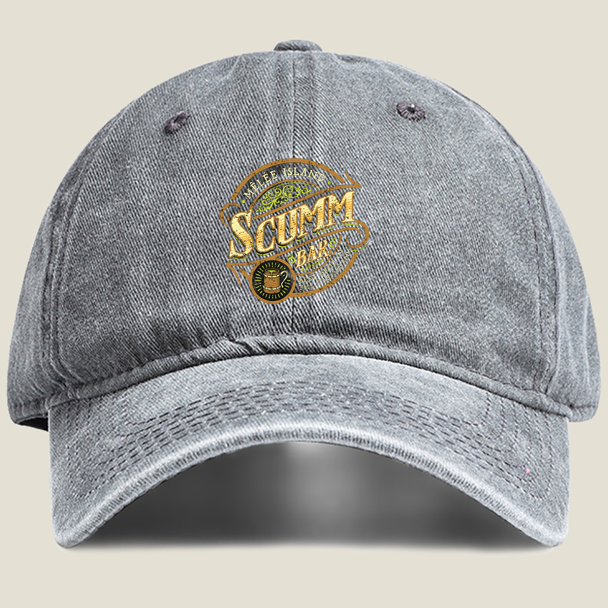 Scumm Bar - Melee Island 1990 - Washed Denim - Baseball Cap