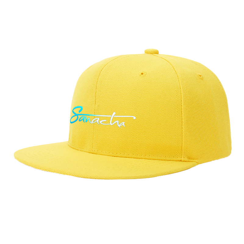 Flat Brim Baseball Cap Sanacha Logo Print Streetwear Underground Skate Style for Basketball Court Skate Park Urban Lifestyle Hip Hop Riders and Streetwear Enthusiasts