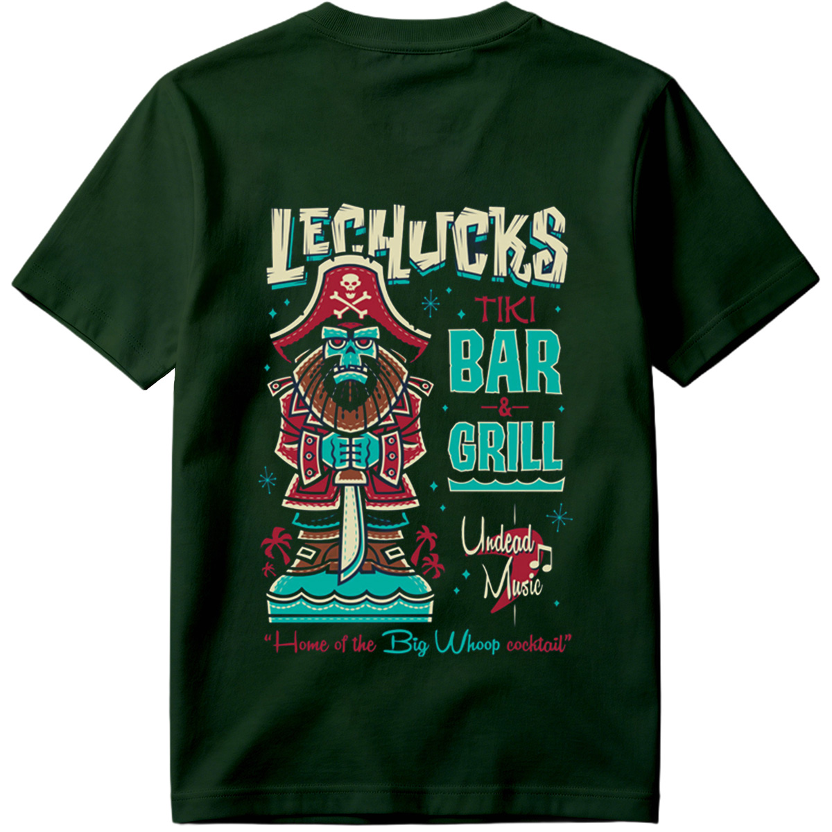 LeChuck's Tiki Bar & Grill: Home of the Big Whoop Cocktail - Tee