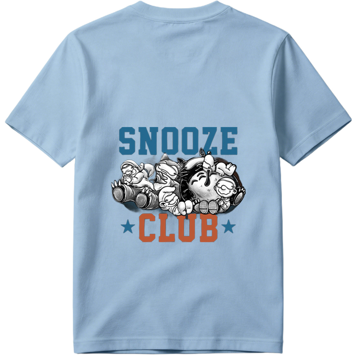 Snooze Club: Mickey, Minnie, Donald, Goofy, and Pluto Sleeping Together - Tee