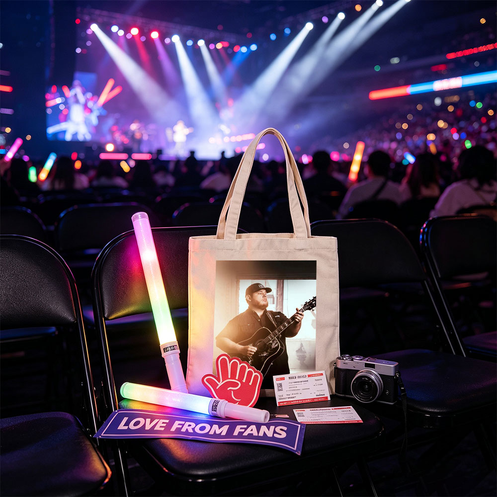 Luke Combs Playing Acoustic Guitar in a Sunlit Room - Canvas tote bags