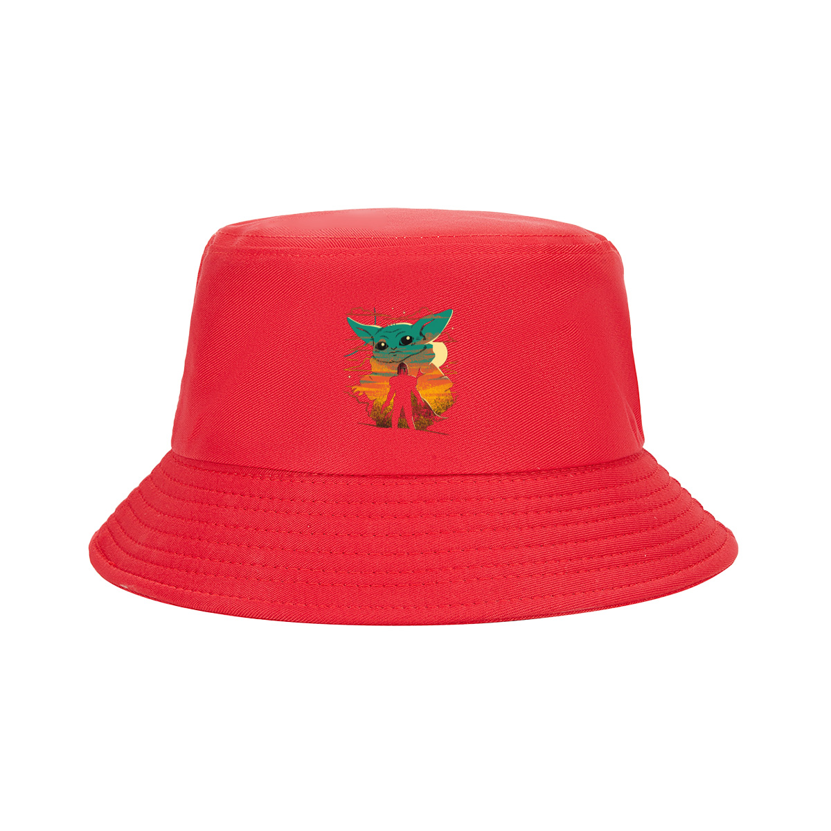 The Mandalorian and Grogu Sunset Silhouette - Fisherman's Hat