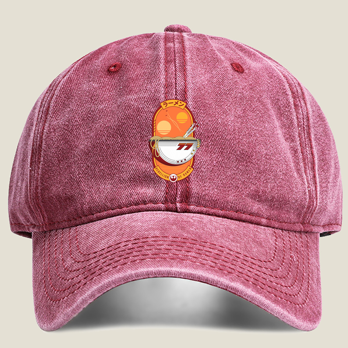 Rebellion of Ramen: Star Wars Inspired Design - Washed Denim - Baseball Cap