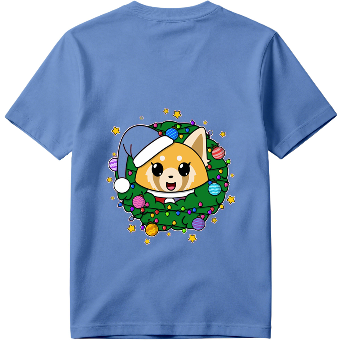 Chibi Dog in Christmas Wreath - Tee