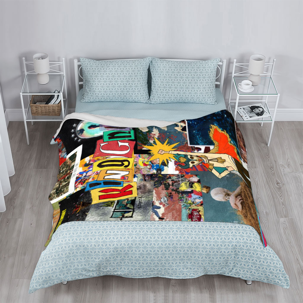 King Gnu Concert Performance with Vibrant Art Collage and Dynamic Character Design - Blankets