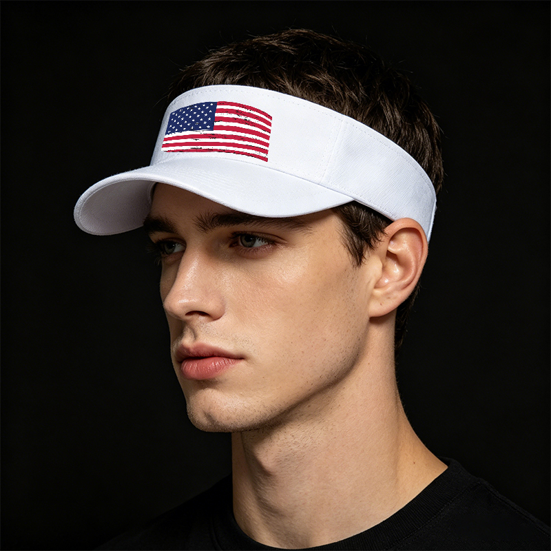 Unisex Classic Mesh Back Cap with Vintage American Flag Print - Perfect for Outdoor Activities, Beach, Camping, and Casual Wear - Ideal for Adults Seeking Patriotic Style and Sun Protection