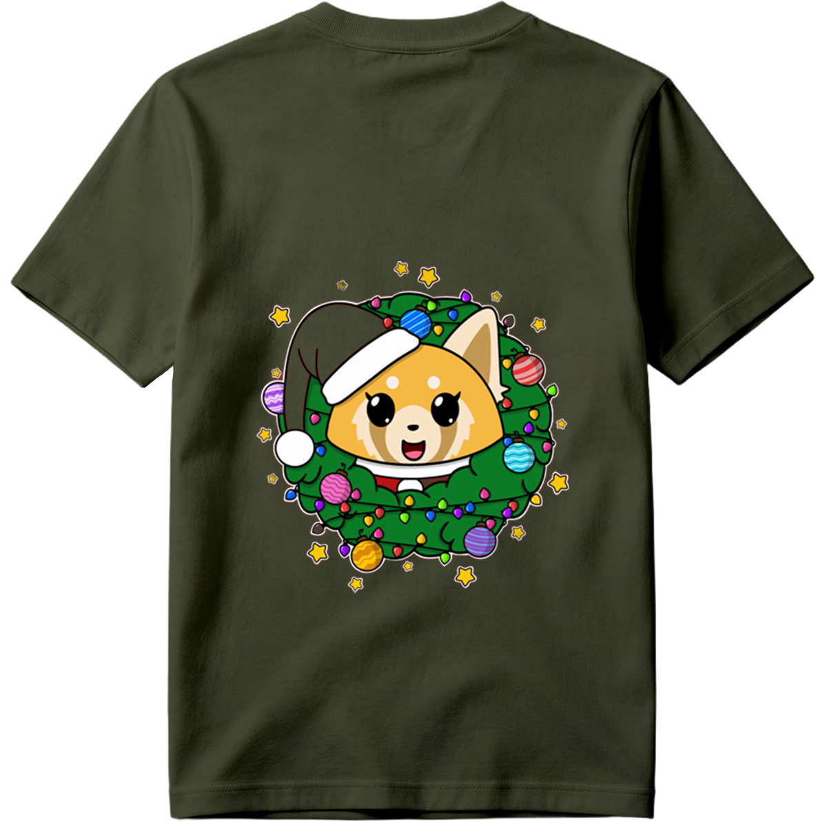 Chibi Dog in Christmas Wreath - Tee