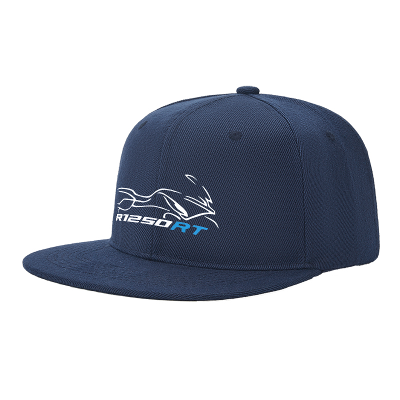 Flat Brim Baseball Cap R1250RT Motorcycle Logo Print Streetwear Underground Skate Style Hat for Basketball Court Skate Park Urban Riders and Hip Hop Artists