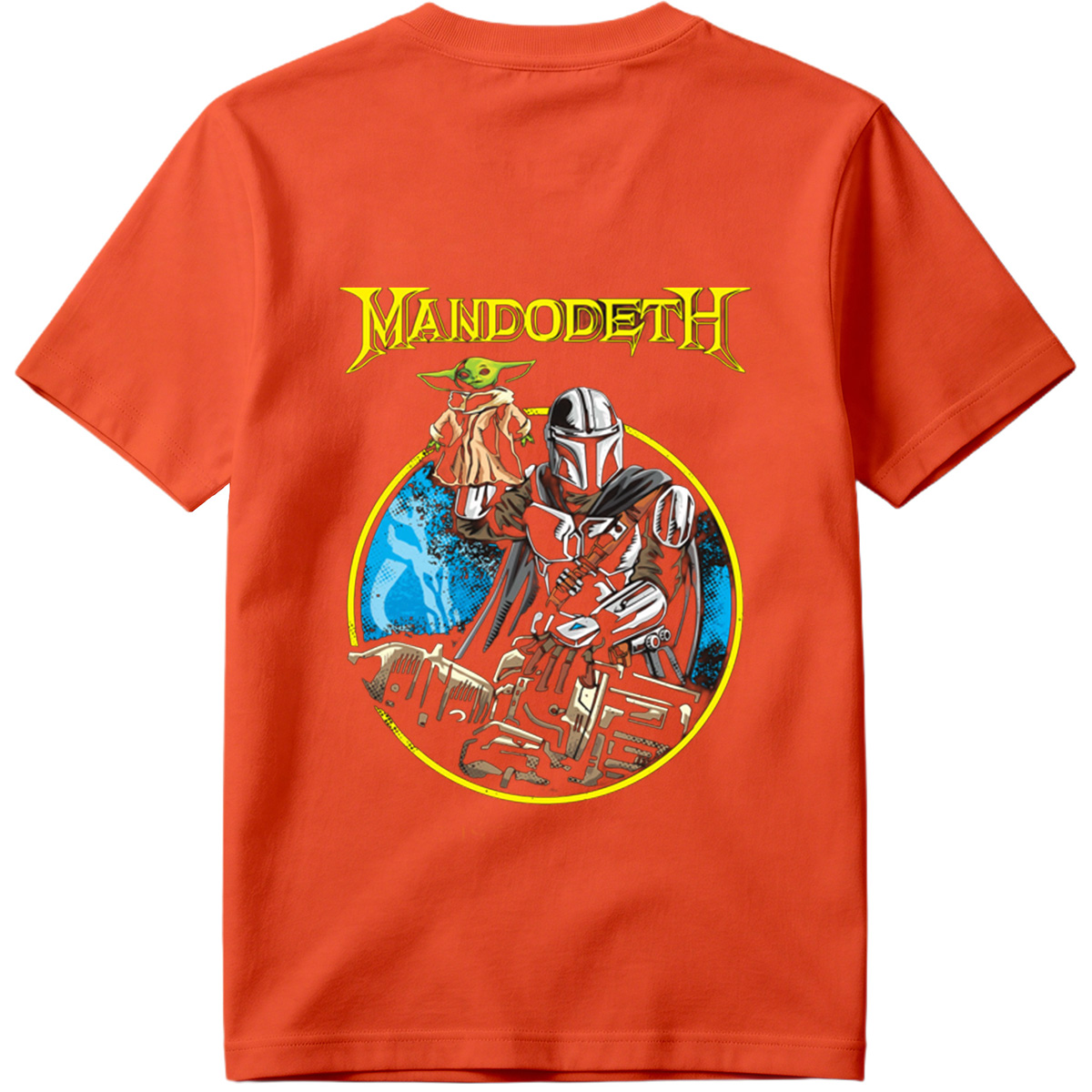 Mandalorian and Yoda in a Heavy Metal Style: Mandodeth - Tee