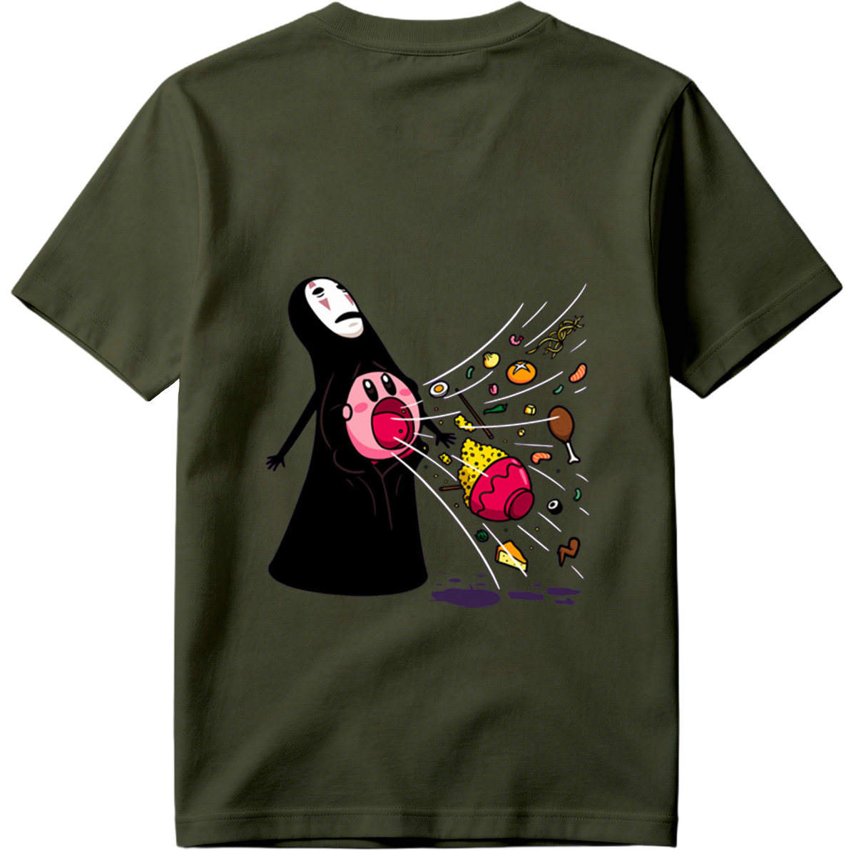 No-Face and Kirby: Food Explosion - Tee