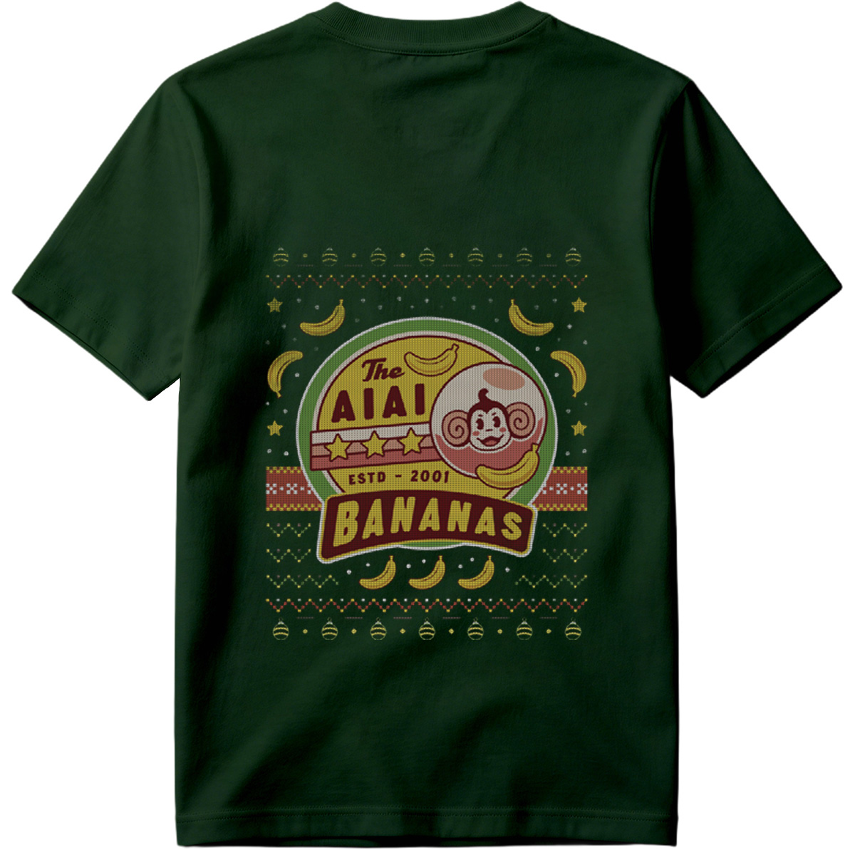 The AIAI Bananas - Monkey and Banana Logo Design - Tee