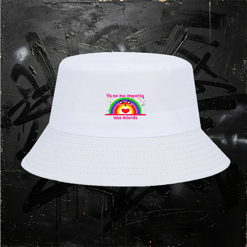 Unisex Bucket Hat with Rainbow Face and 