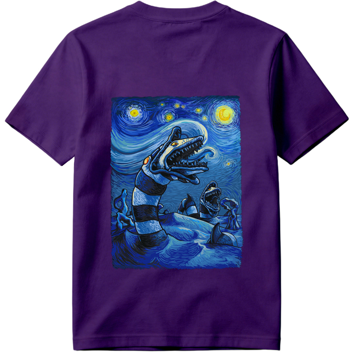 Starry Night with Sea Monsters - Tee