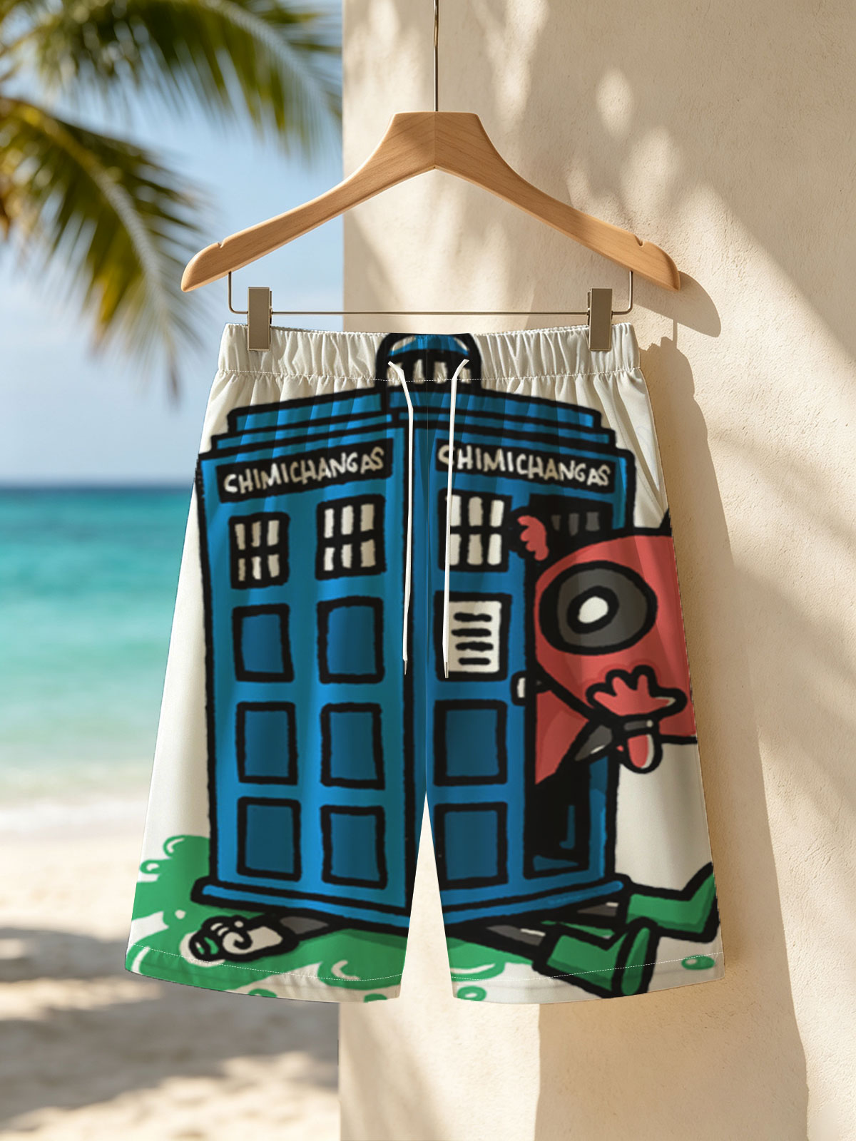 Rick and Morty's Chimichanga TARDIS Adventure -  Beach shorts