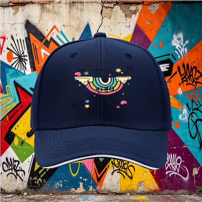 Unisex Classic Sandwich Hat with Rainbow and 