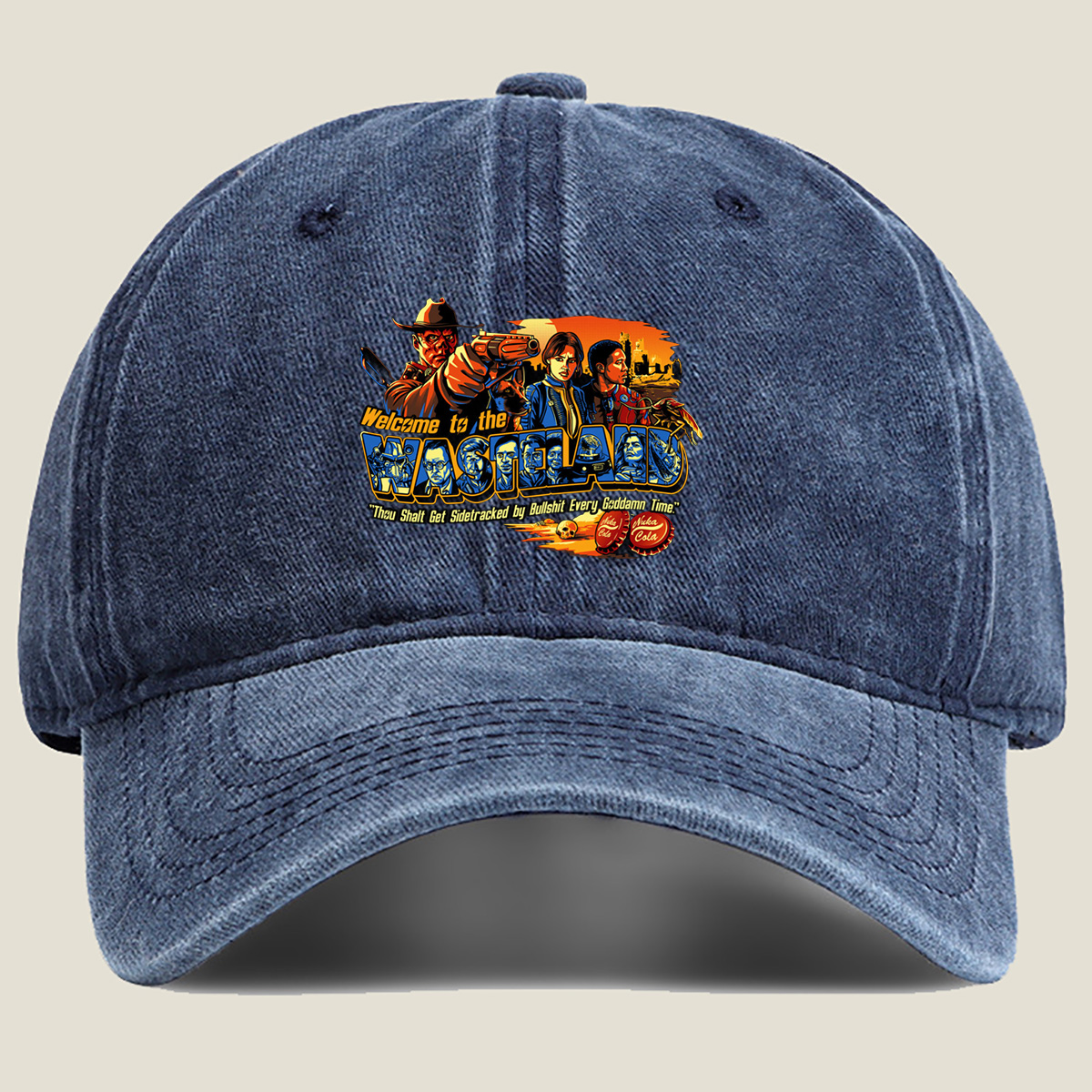 Fallout: Welcome to the Wasteland – Vault Dweller, Ranger, and Companion - Washed Denim - Baseball Cap