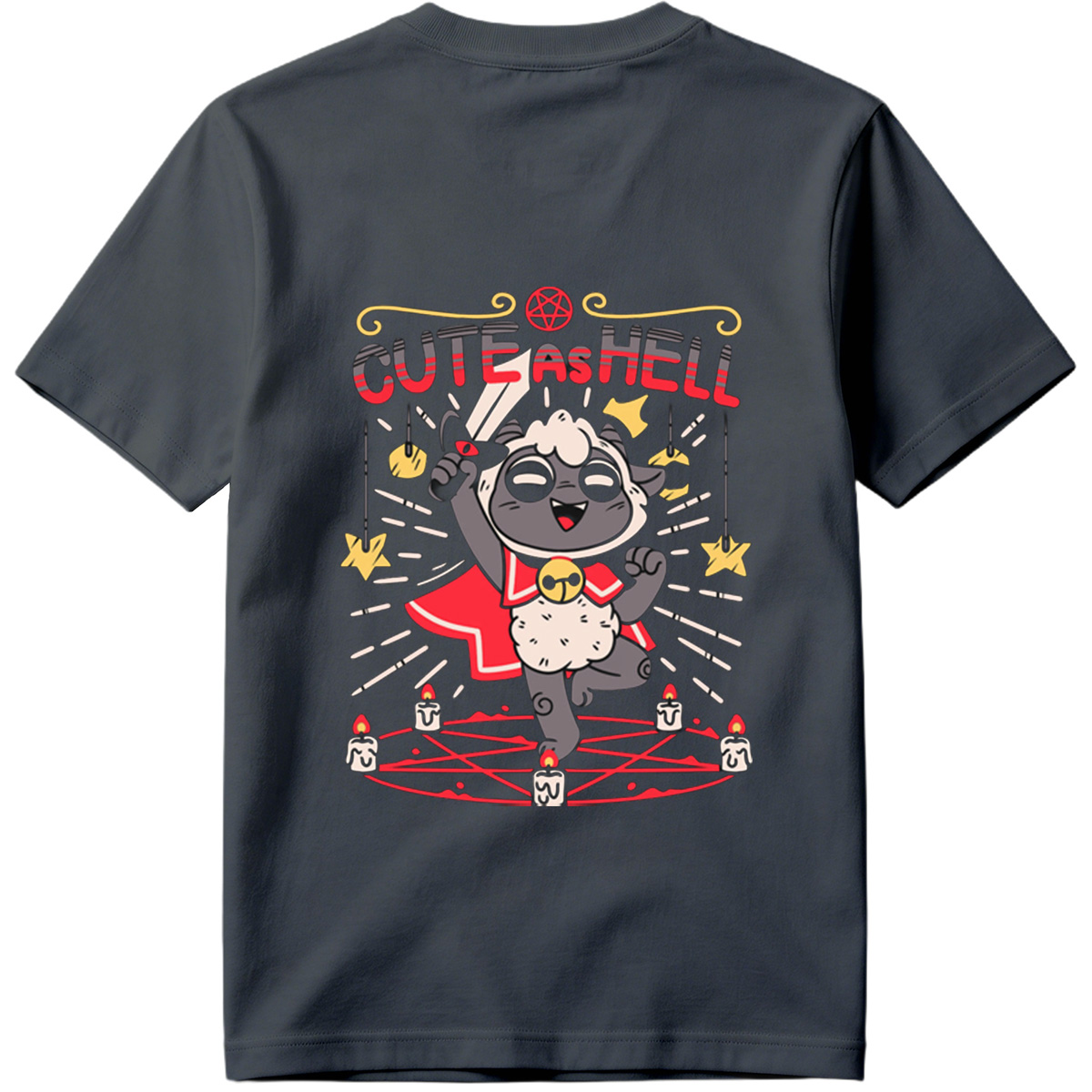 Cute as Hell: Devilish Sheep Character Design - Tee