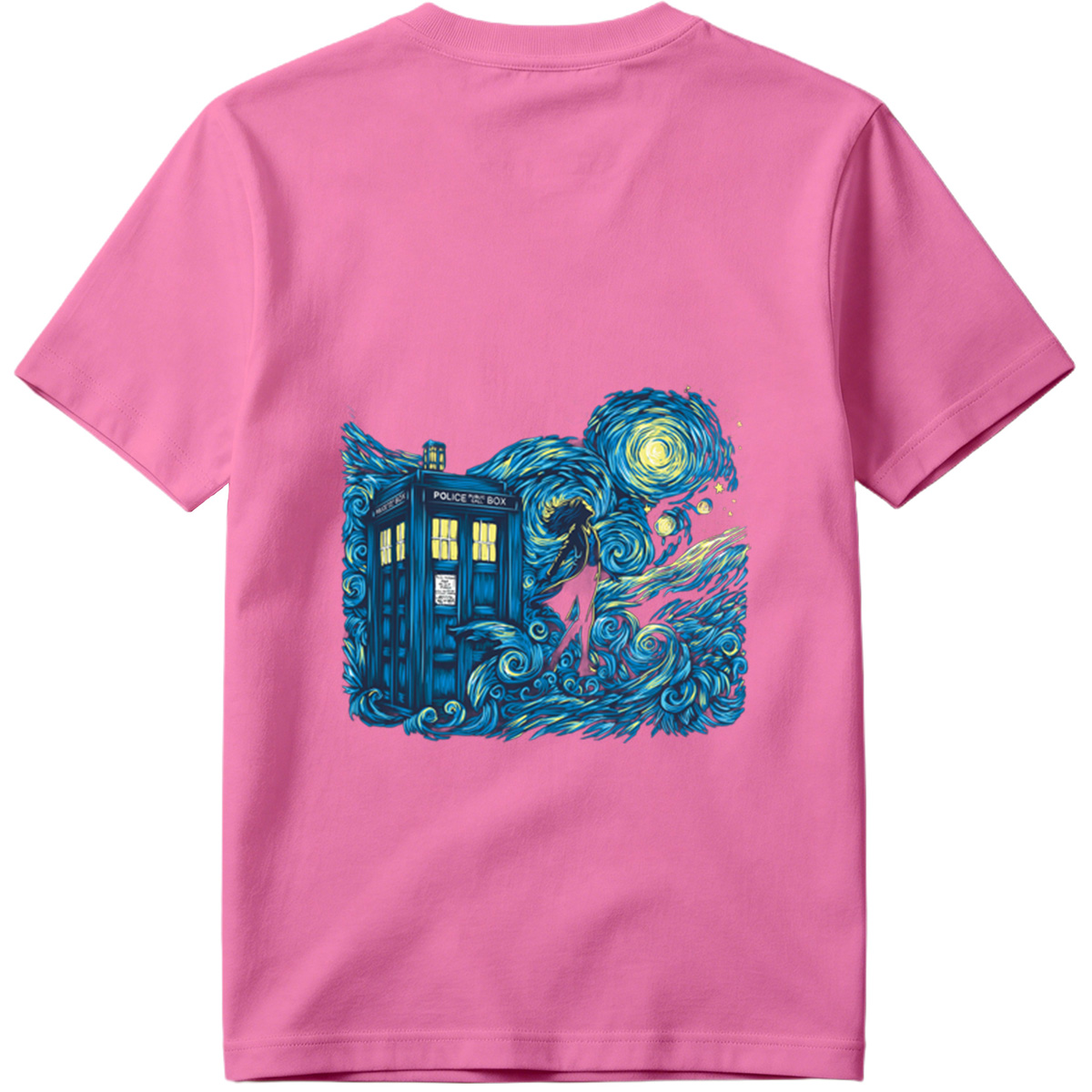 Doctor Who: TARDIS and Companion in Starry Night - Tee