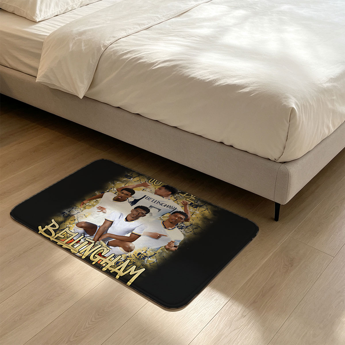 Bellingham Football Player Portrait Collage - Flannel floor mat