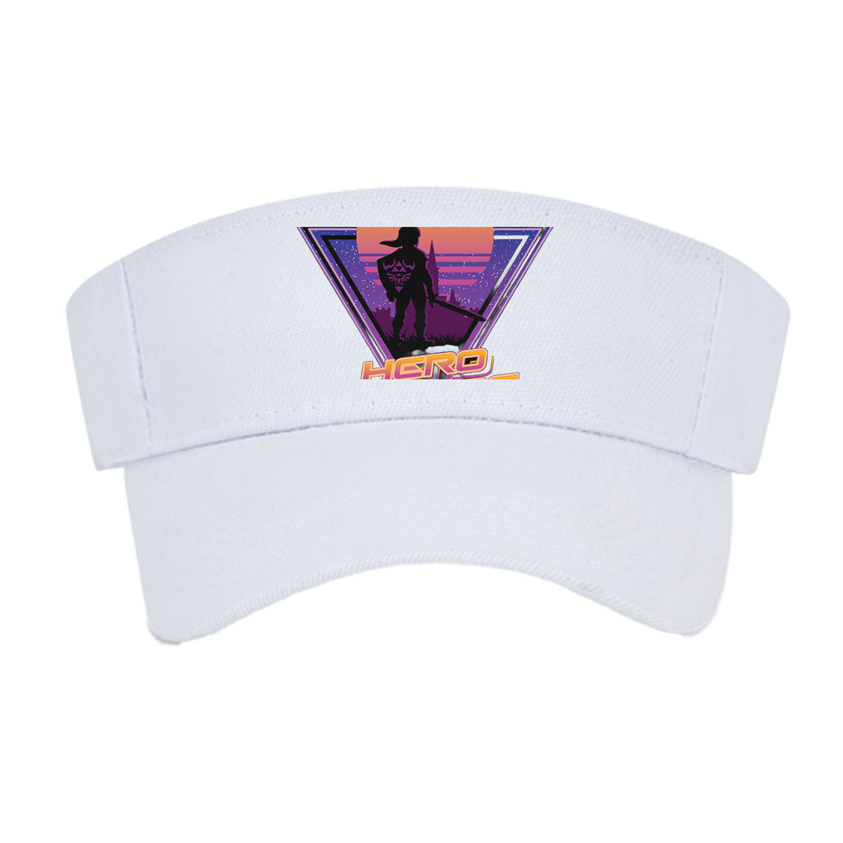Hero of Time: Link Silhouette in Retro Sunset Scene -  Visor cap