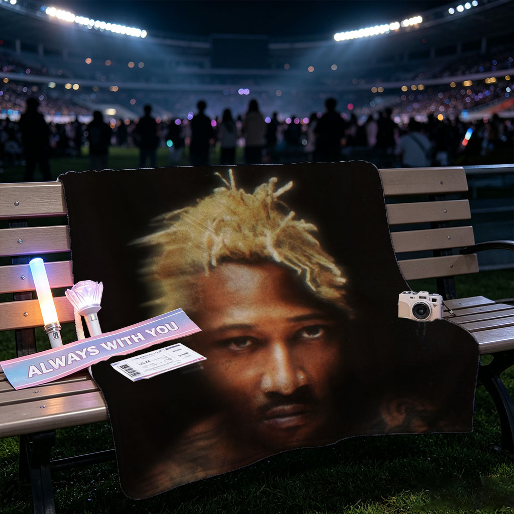 Future Rapper with Blonde Dreads and Tattoos in Dark Portrait - Blankets