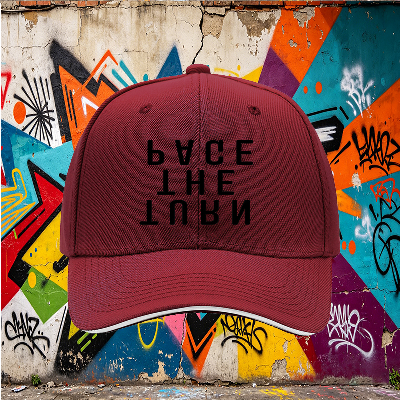 Unisex Classic Sandwich Hat Turn The Page Print Design - Unisex Classic Sandwich Hat for Outdoor Activities, Urban Style, Casual Wear, Perfect for Students, Travelers, and Fashion Lovers