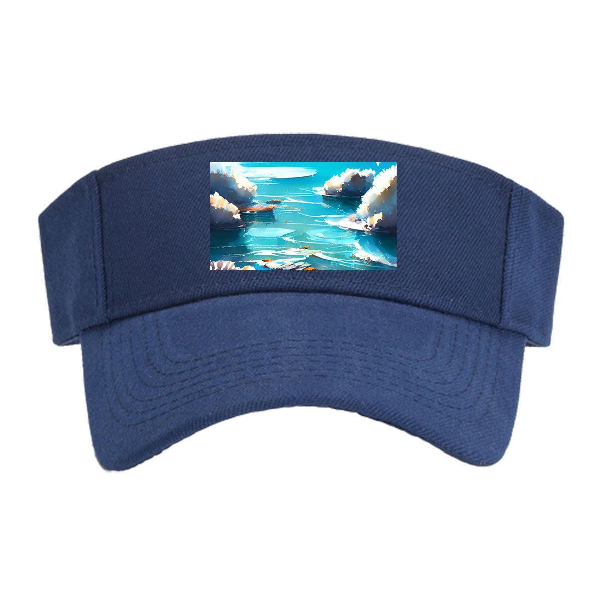 Crystal Clear Ocean with Shells and Sailboat -  Visor cap