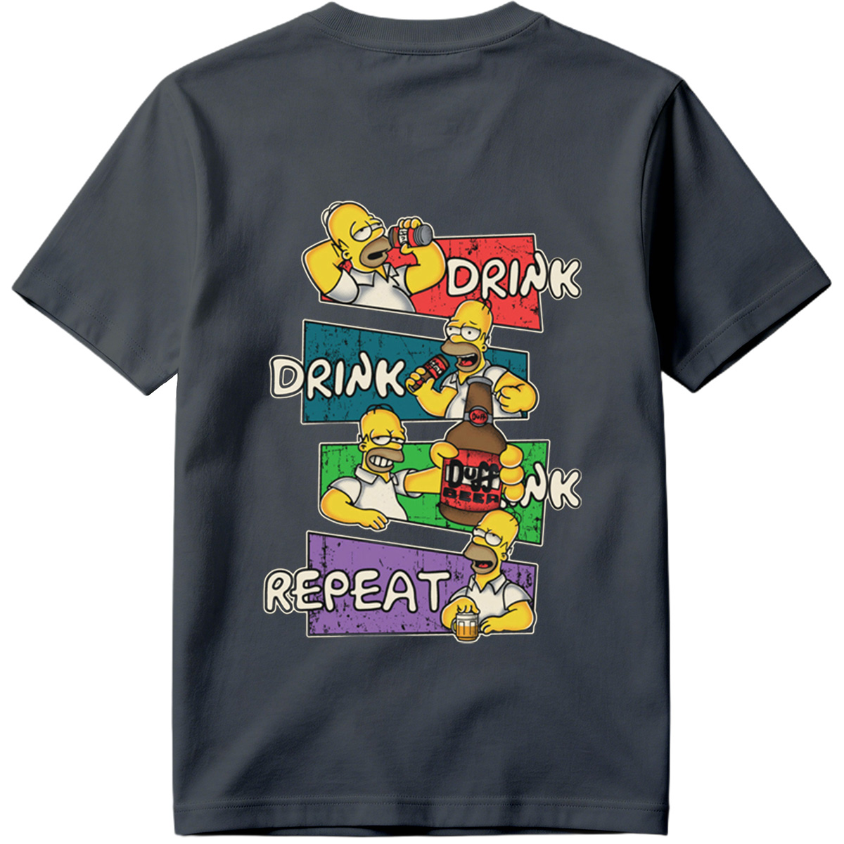 The Simpsons Homer Drink Duff Beer Repeat - Tee