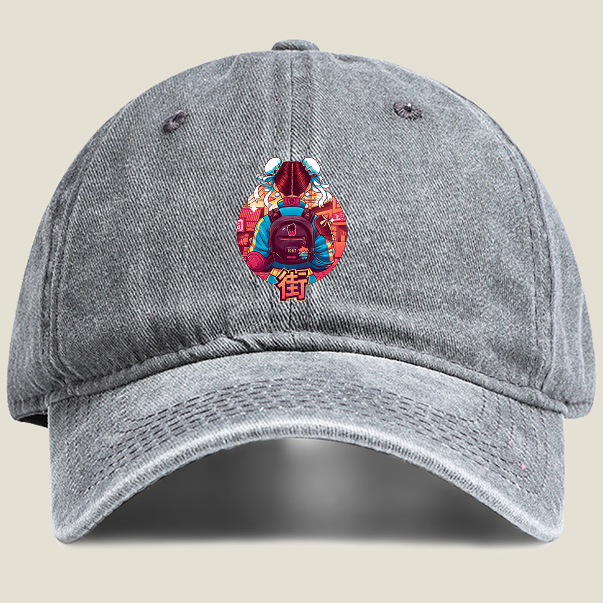 Street Fighter: Chun-Li - Washed Denim - Baseball Cap