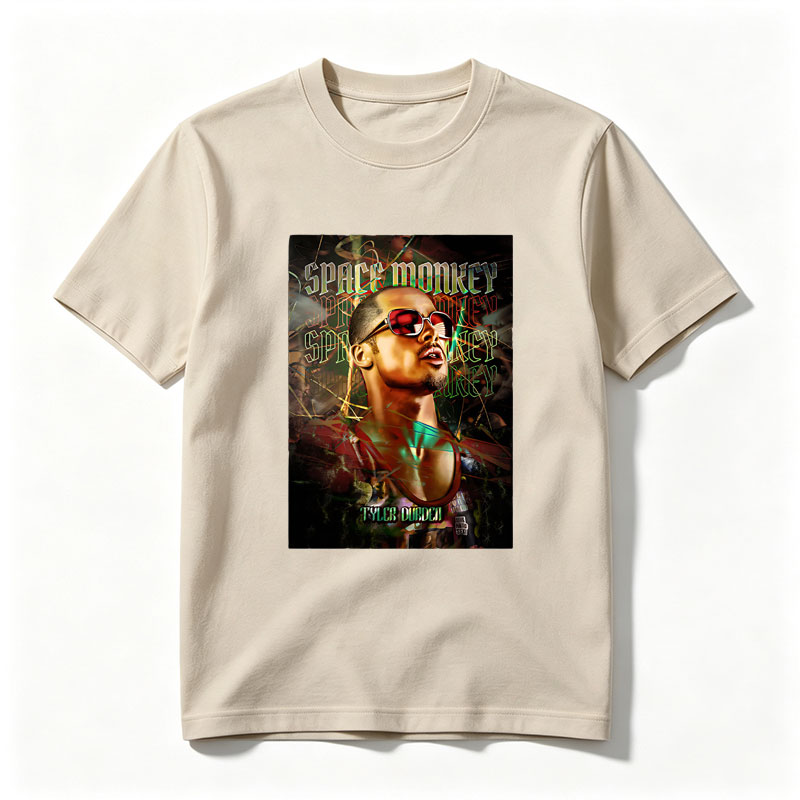 Tyler Durden in Space Monkey: A Futuristic Portrait - Tee