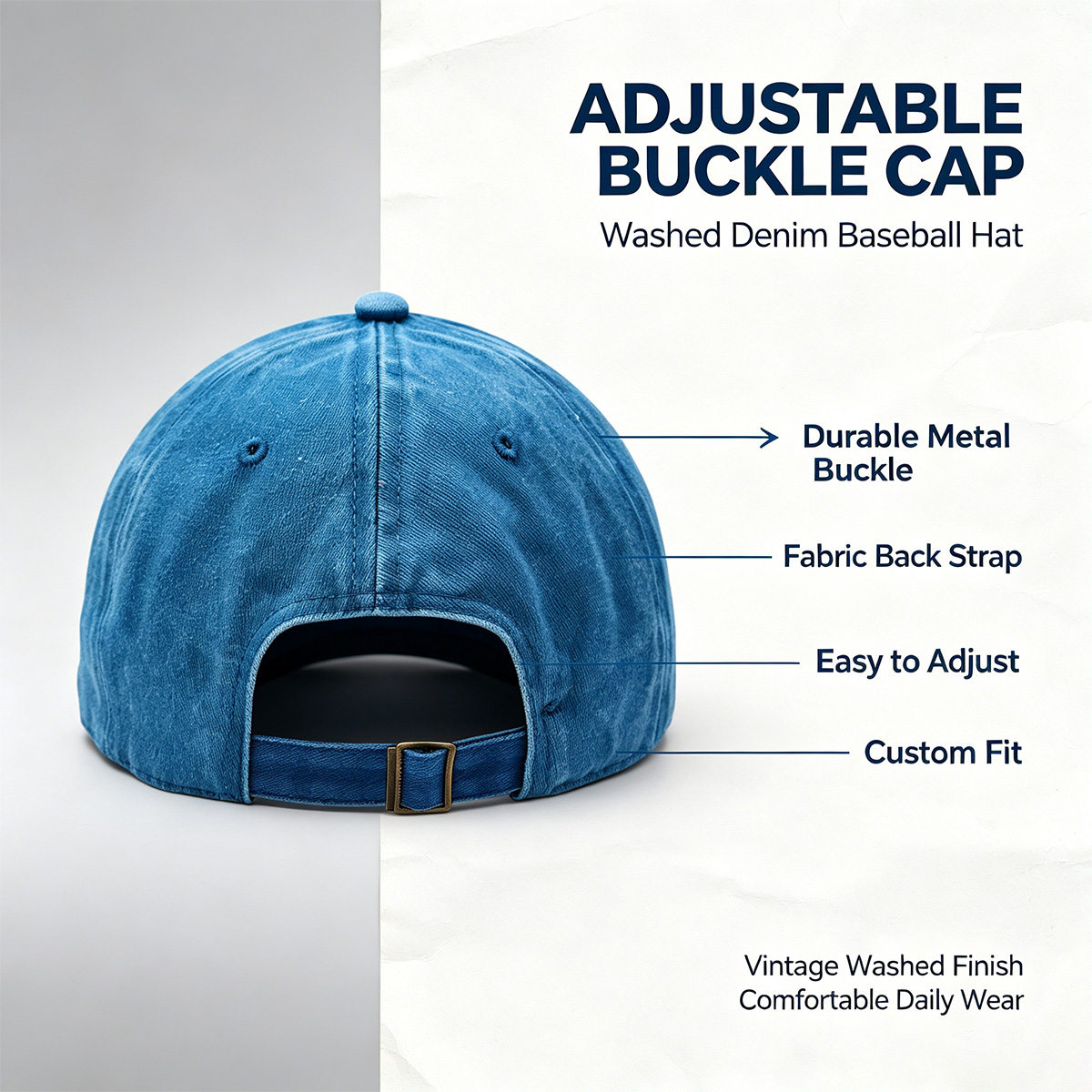 Catbus and Totoro on a Moonlit Journey - Washed Denim - Baseball Cap