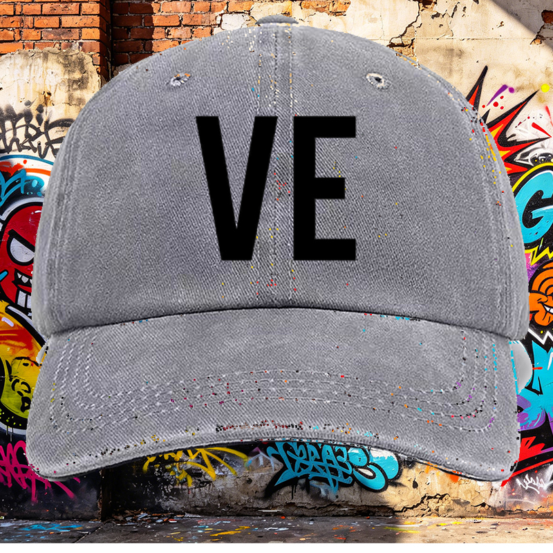 Men's Printed Washed Cap with 