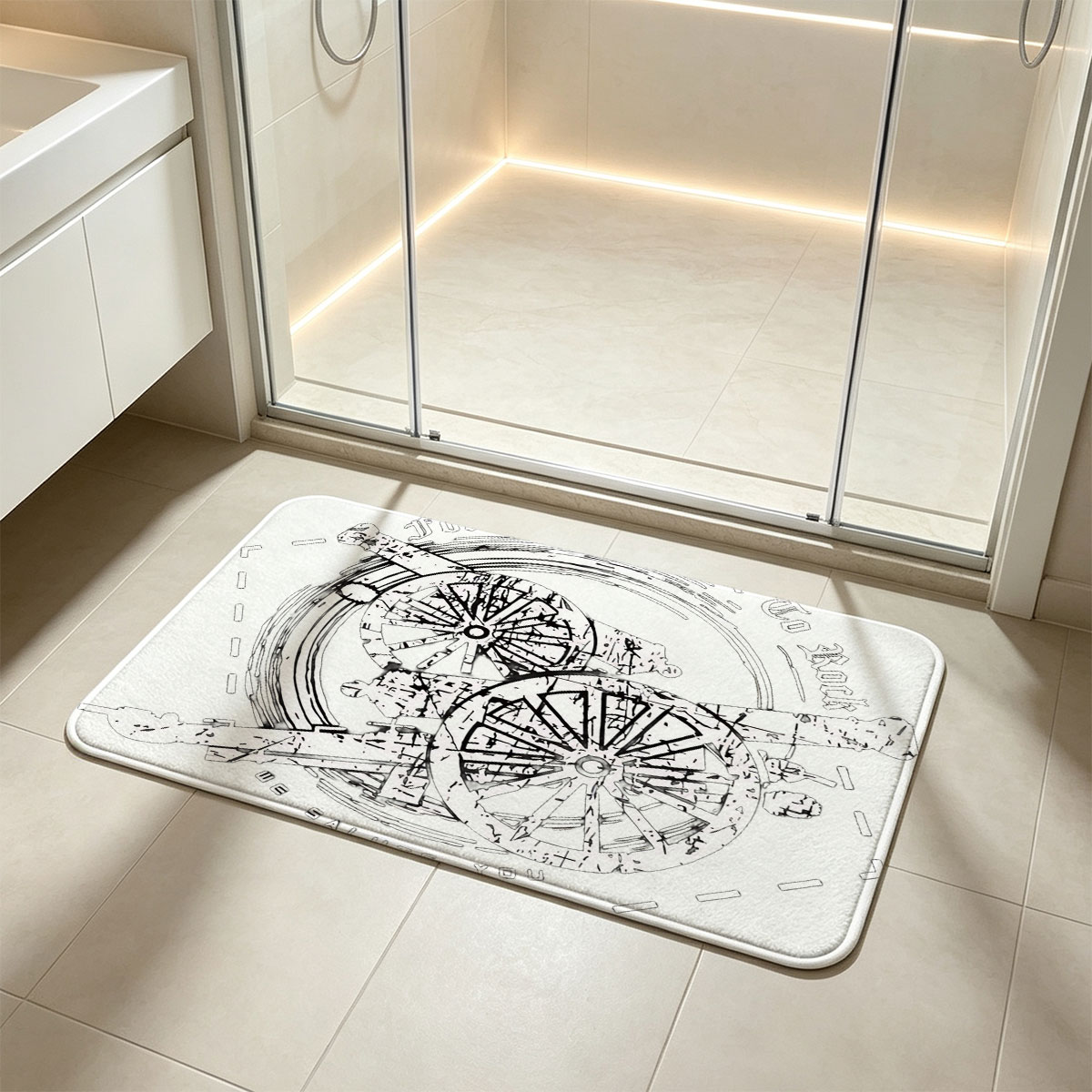 AC/DC For Those About To Rock We Salute You Cannon Logo - Flannel floor mat
