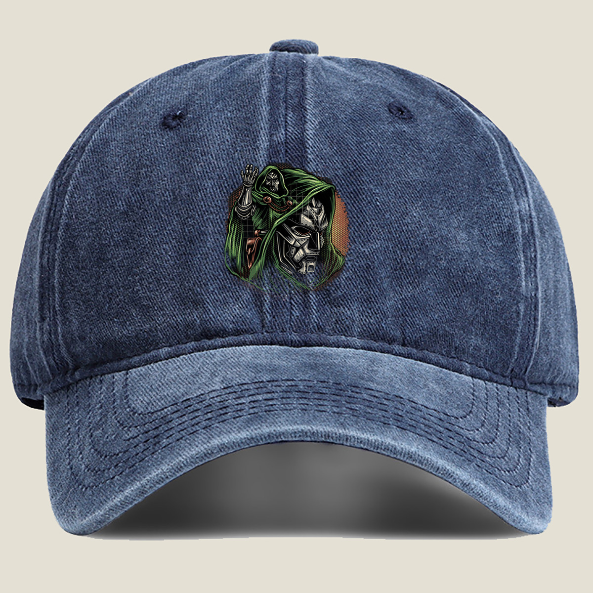 Doctor Doom and the Hulk - Washed Denim - Baseball Cap