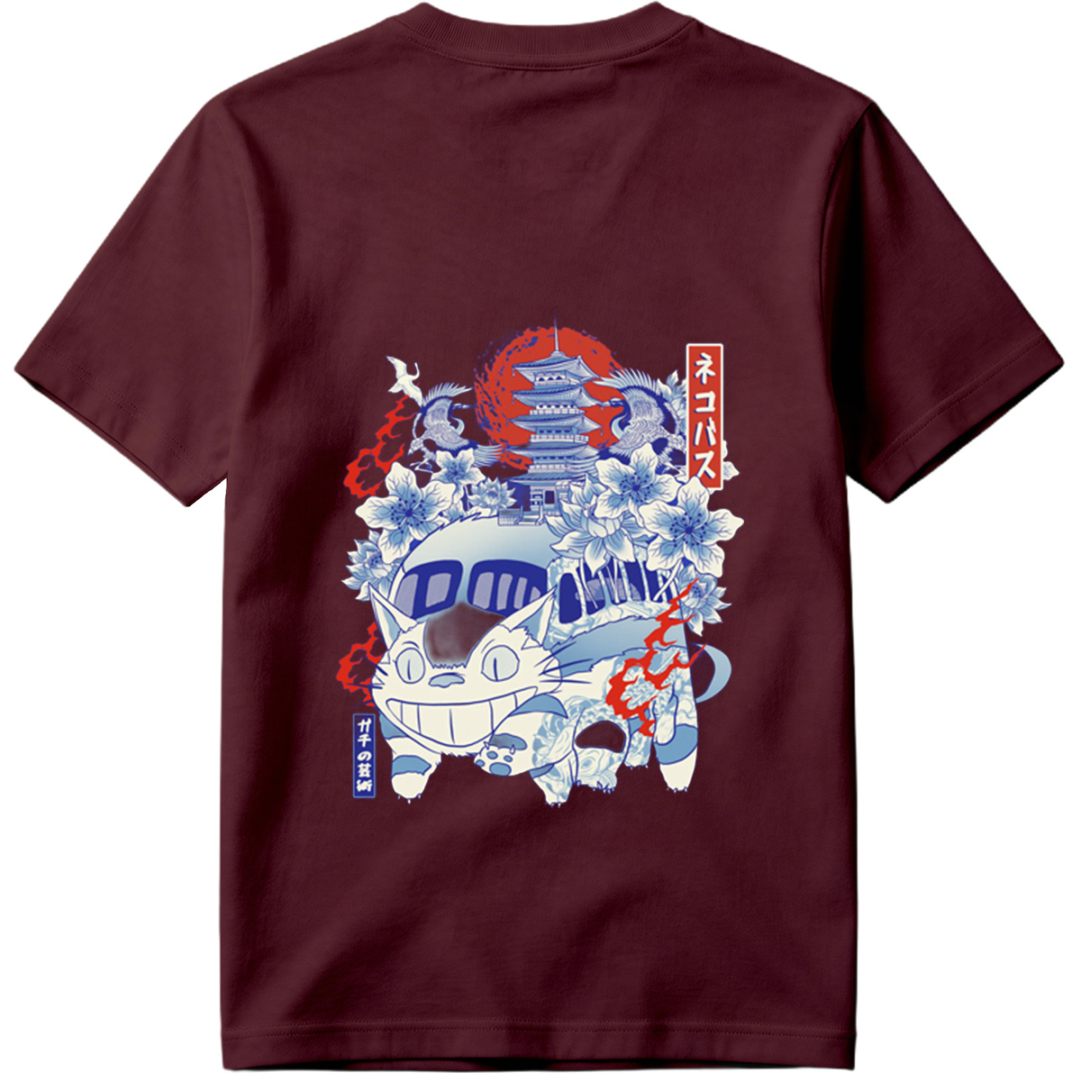Neko Pass: Catbus and Japanese Landmarks - Tee