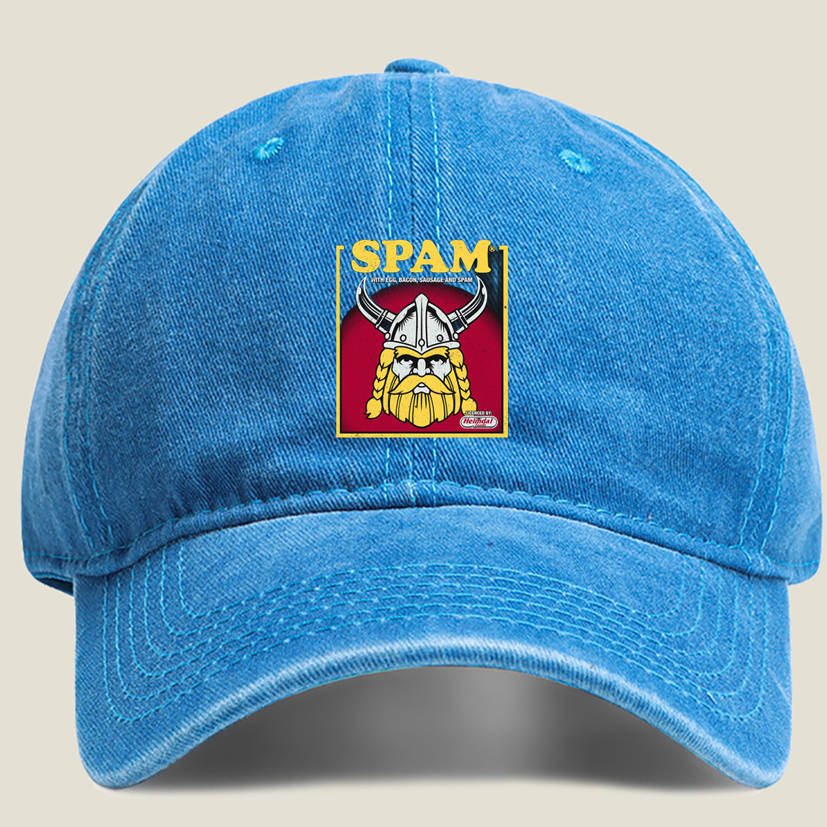 SPAM Viking with Egg, Bacon, Sausage and SPAM - Washed Denim - Baseball Cap