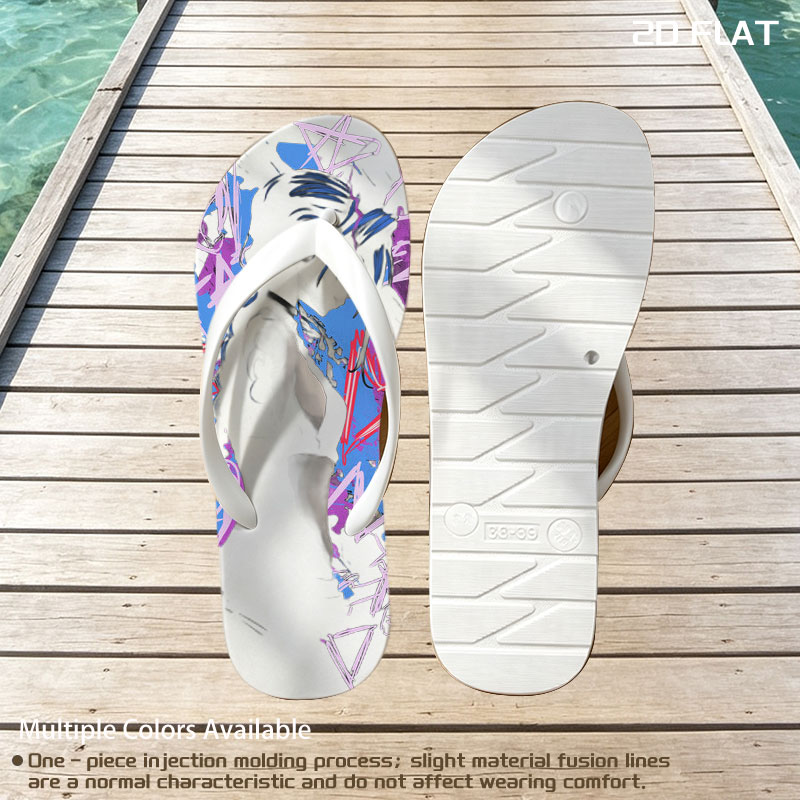Silhouetted Figure with Abstract Graffiti Background -  flip-flops