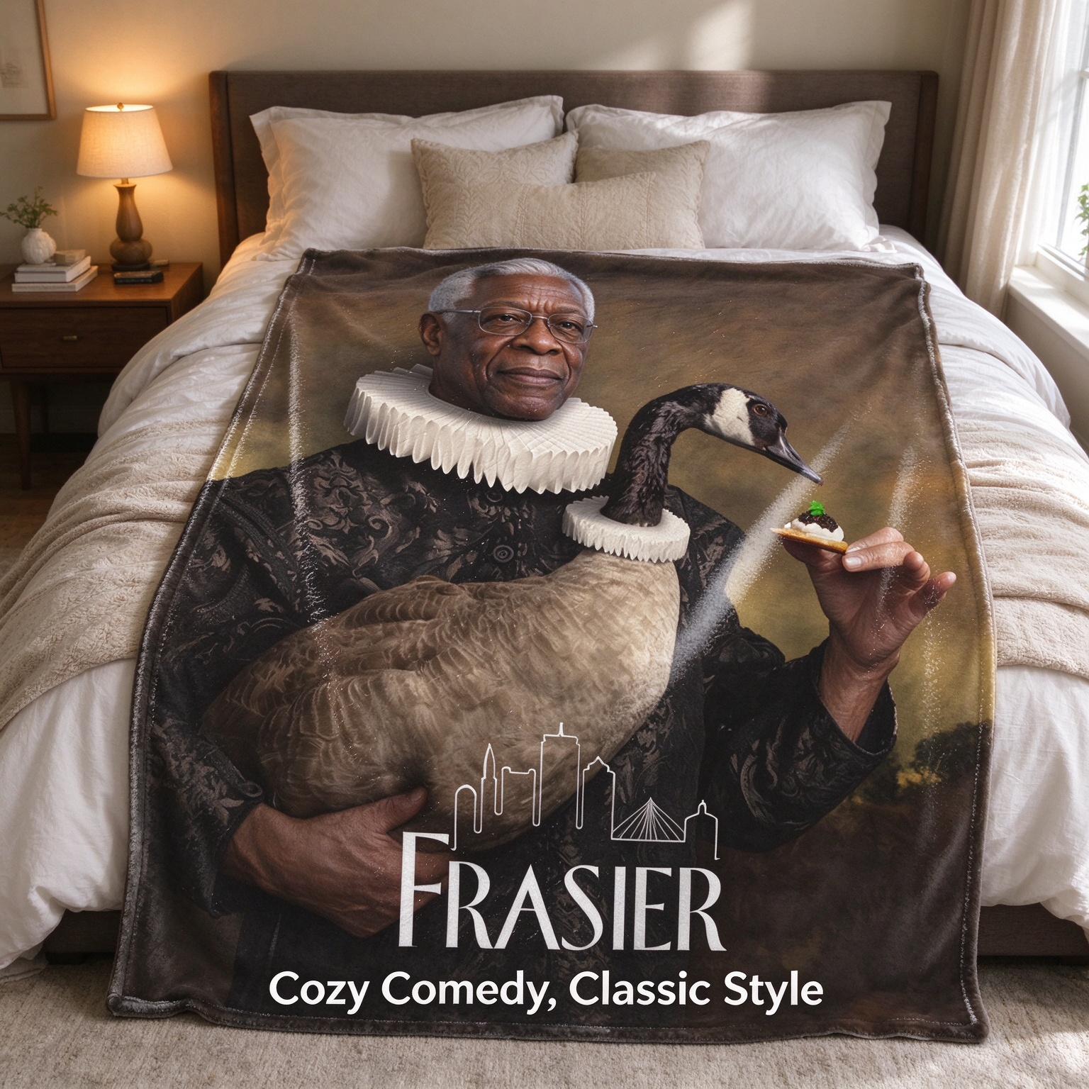 Custom Photo Face Blanket Personalized Renaissance Portrait Ultra Soft Flannel Fleece Throw Cozy Unique Gift Idea
