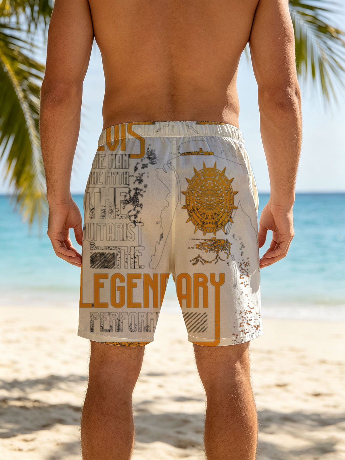 Elvis: The Man, The Myth, The Guitarist, The Legendary Performer -  Beach shorts