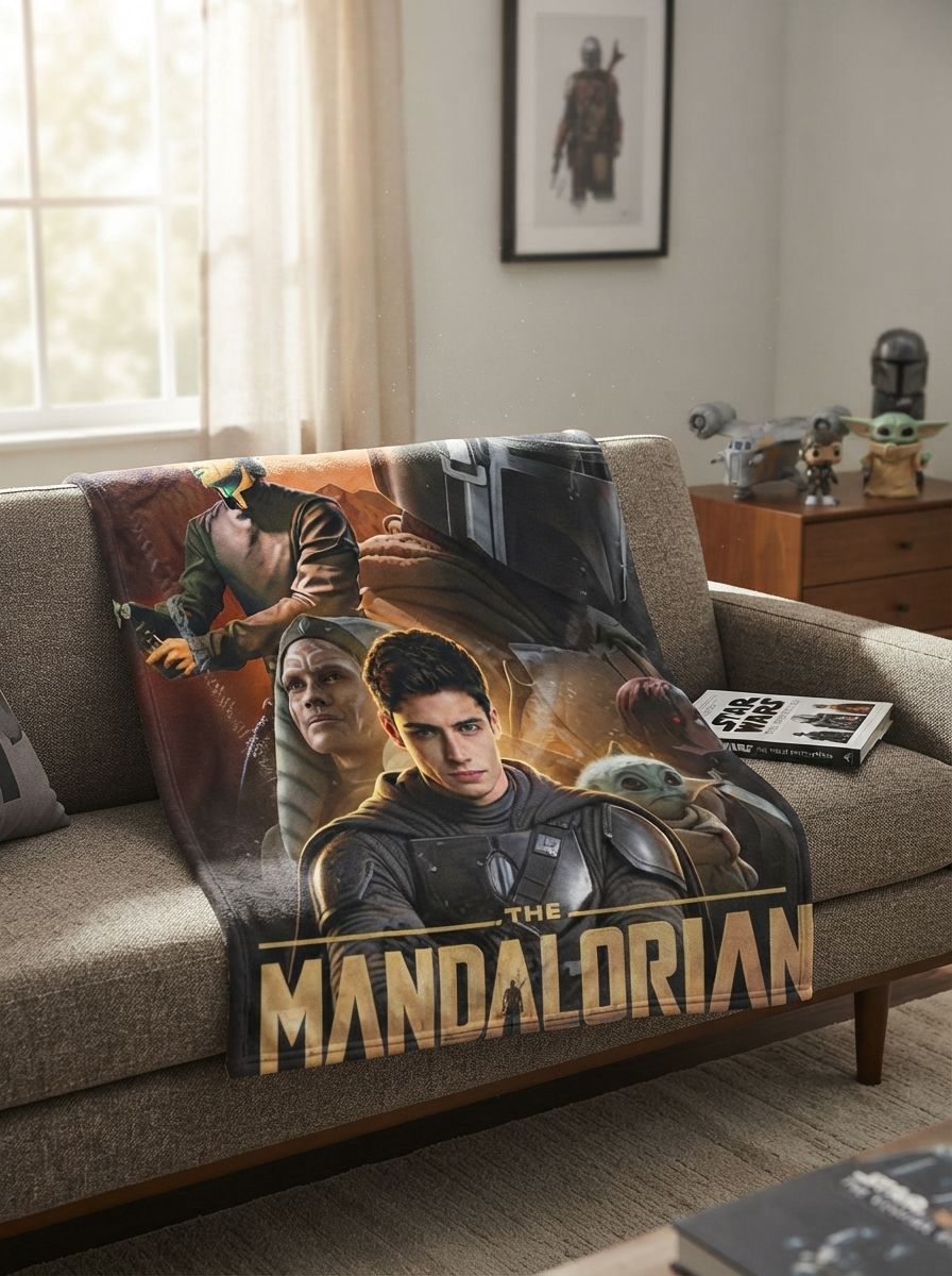 Personalized Face Photo Flannel Blanket Custom Sci-Fi Galactic Hero Throw Ultra Soft Cozy Plush Bed Couch Gift
