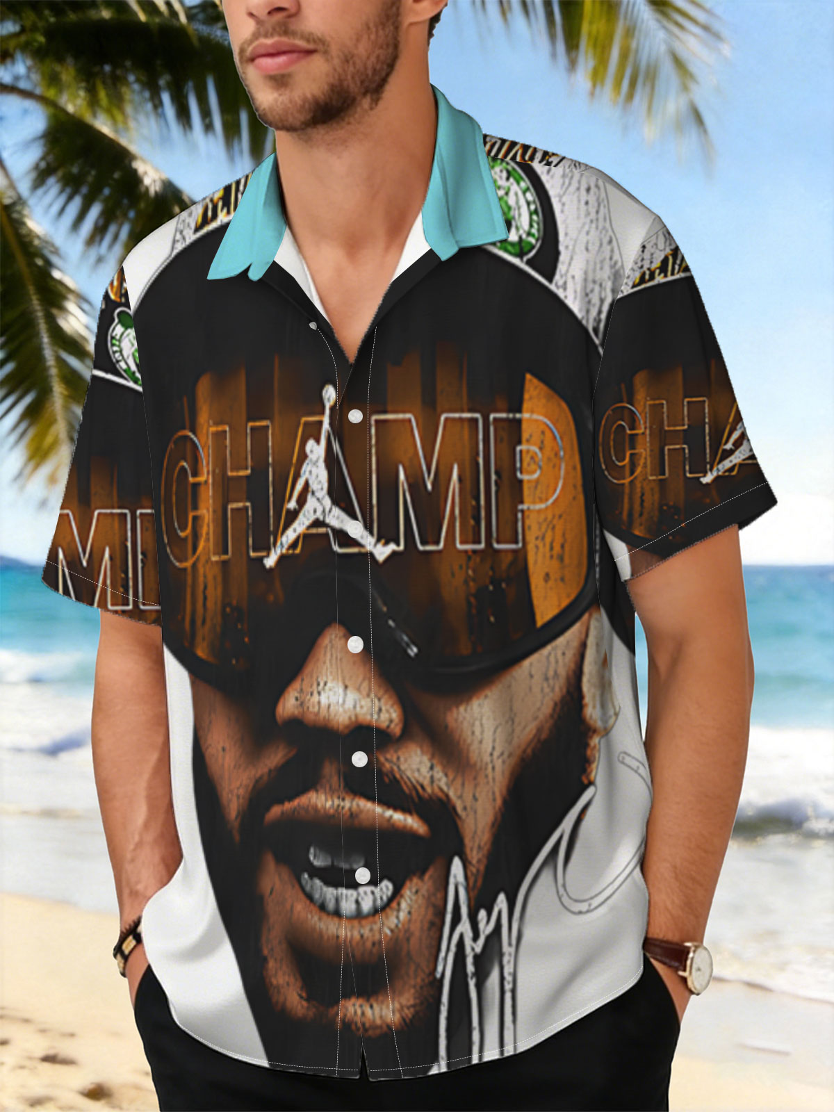 Jay-Z in Champions Cap and Jordan Sunglasses -  Shirt