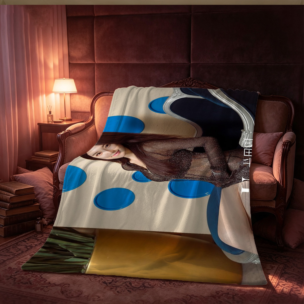 Nude Emma Watson on Pool Table with Billiard Balls - Blanket