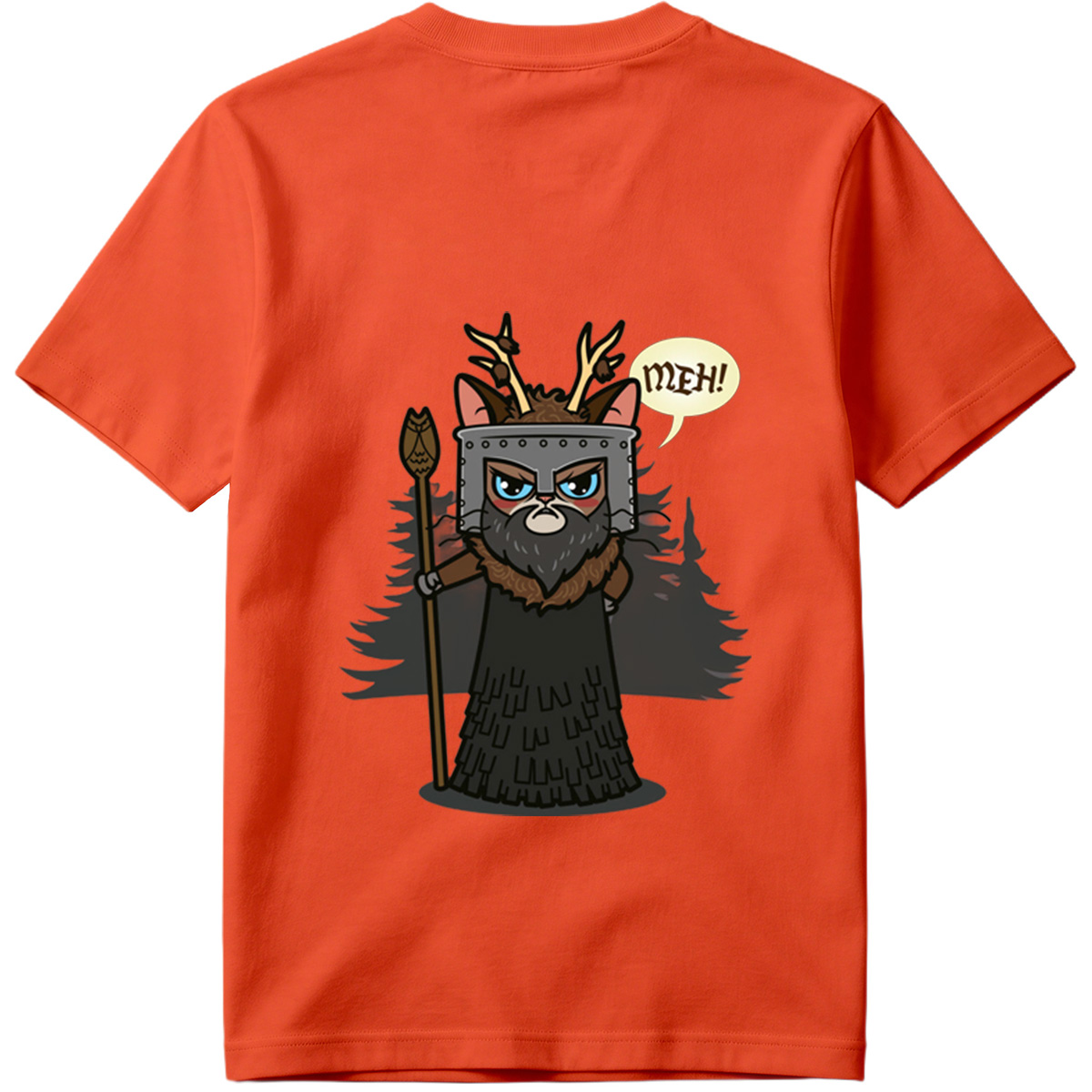 Cat Warrior with Antlers and Spear: 