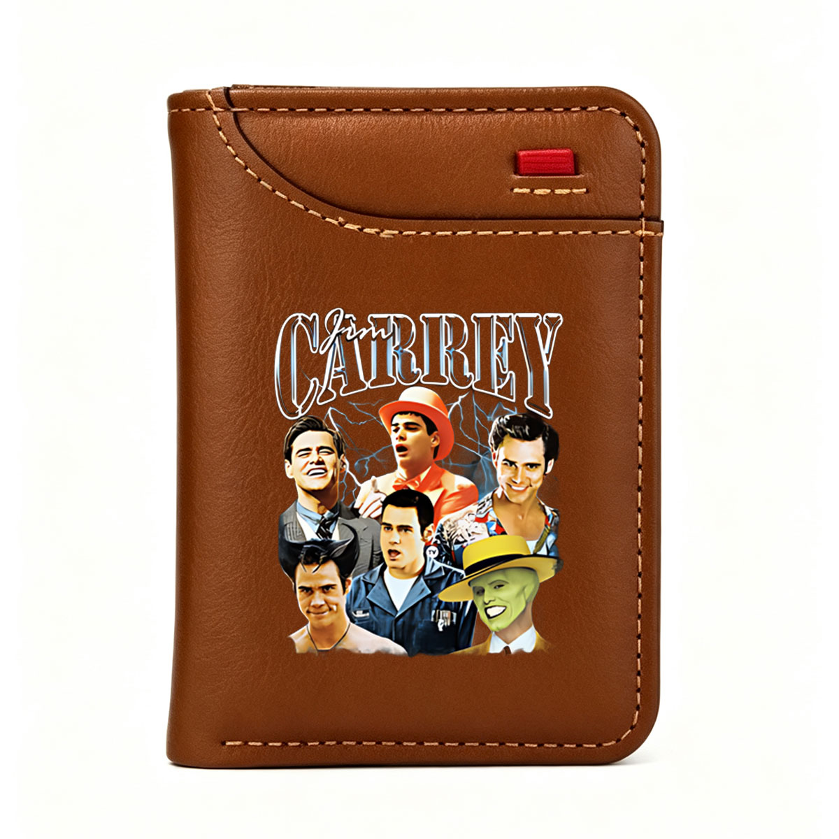 Jim Carrey: Iconic Roles from The Mask, Ace Ventura, and More - Vertical Style Wallet