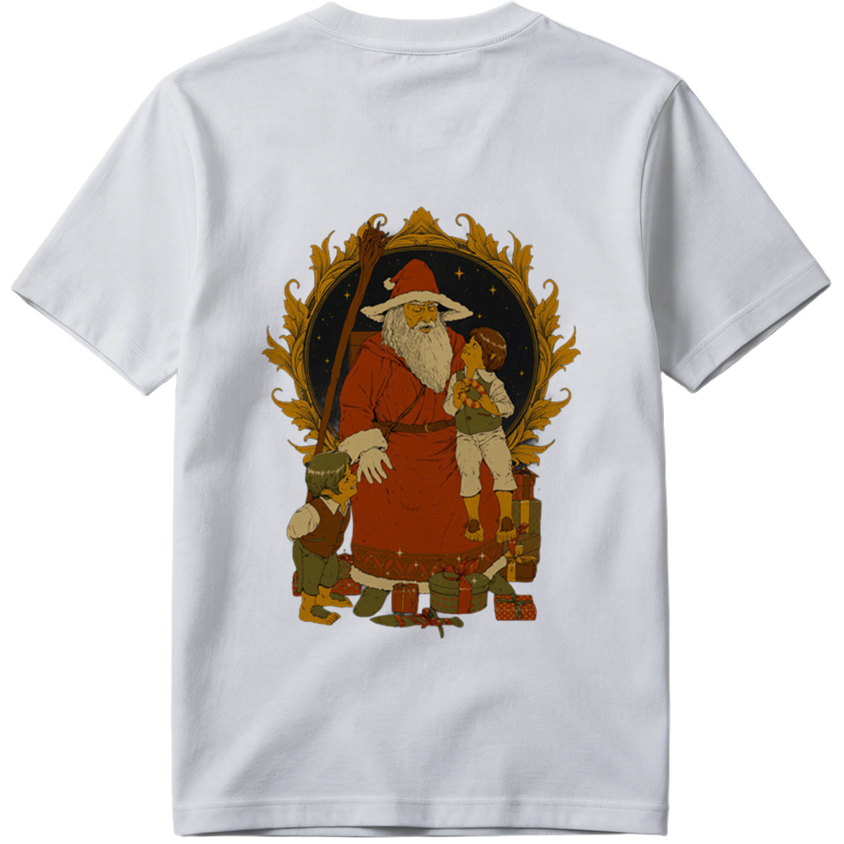 Santa Claus with Children and Gifts - Tee