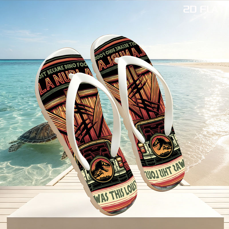 Jurassic Park: I Almost Became Dino Food in Isla Nublar – T-Shirt Design -  flip-flops